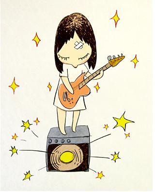 yoshitomo nara guitar girl