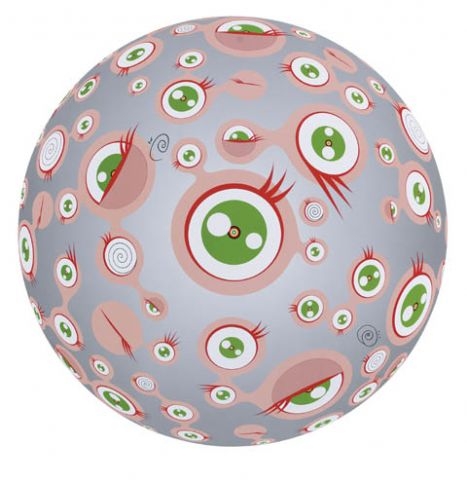 Jellyfish Eyes Oval by Takashi Murakami